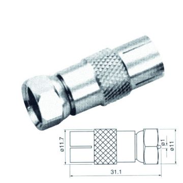 Adaptor Mufa TV Mama - F Tata Cupru - Compatibil Conectori