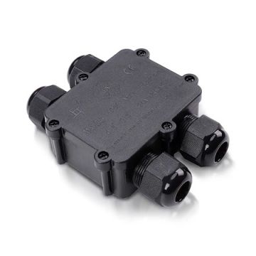 Conexiune Impermeabila Negru 8-12mm - Compatibil cu Proiectoare V-TAC