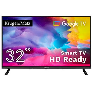 Televizor LED KM0232-SA Smart HD GoogleTV 32Inch 81CM H265 HEVC Negru