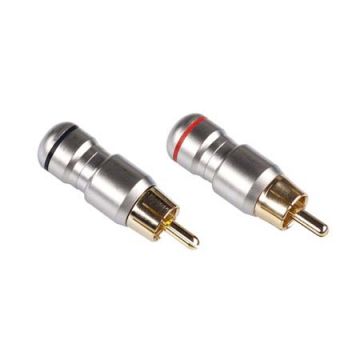 Mufa RCA metalica cu cablu de 6mm.