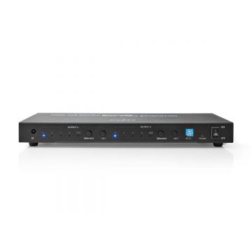 switch matrix hdmi, intrari 4x hdmi, iesiri 2x hdmi, 2x toslink, 4k60hz, nedis