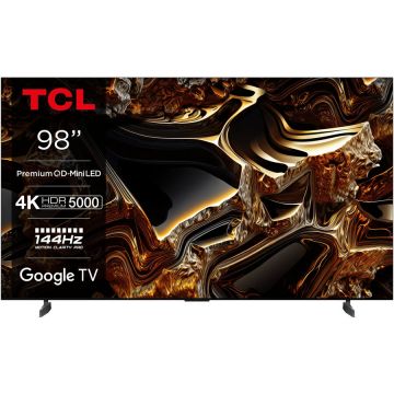 TCL Televizor TCL MiniLed 98X955, 248 cm, Smart Google TV, 4K Ultra HD, 100Hz, Clasa G, Negru