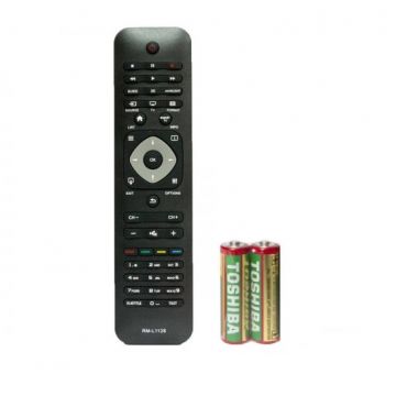 Telecomanda pentru TV, Functionare 2 x Baterii AAA, Material ABS, Culoare Negru