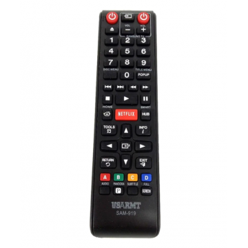 Telecomanda Universala pentru TV Samsung, Distanta 8 m, Compacta, 2 x AAA, Negru