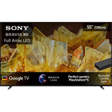 Televizor Smart LED Sony Bravia 55X90L, 139 cm, Ultra HD 4K, Google TV, Clasa G