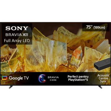 Televizor Smart LED Sony Bravia 75X90L, 189 cm, Ultra HD 4K, Google TV, Clasa E