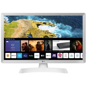 LG Televizor Monitor LG 24TQ510S-WZ, 60cm, Smart, HD ready, Led, Clasa E, Alb, 24 inch