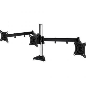 Suport de Birou Z3 Pro pentru 3 Monitoare Hub cu 4 Porturi USB Negru