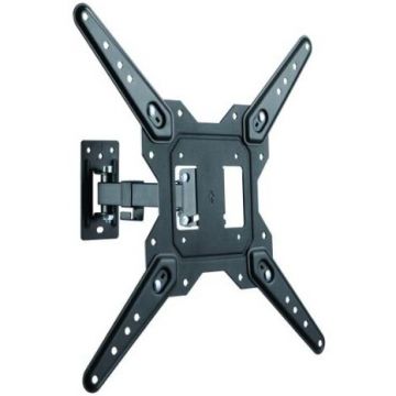 Suport de Perete Motion Extra Slim pentru TV/Monitor Plat Diagonala Compatibila 23-55Inch Unghi Reglabil Sus-Jos si Stanga-Dreapta VESA Compatibil Max 400x400 Max 30KG Negru