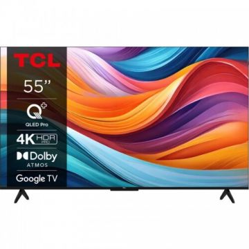 TCL Televizor QLED TCL Smart 55T7B Seria T7B, 55inch, Ultra HD 4K, Negru