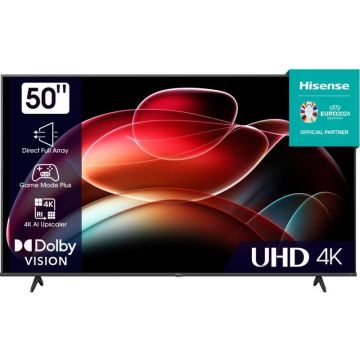 Televizor LED Hisense Smart TV 50A6K Seria A6K 126cm negru 4K UHD HDR