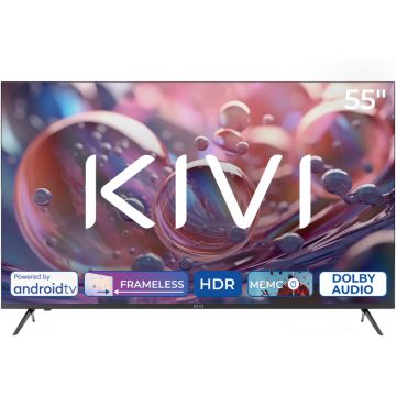 Televizor LED KIVI Smart TV 55U760QB Seria U760QB 139cm negru 4K UHD HDR