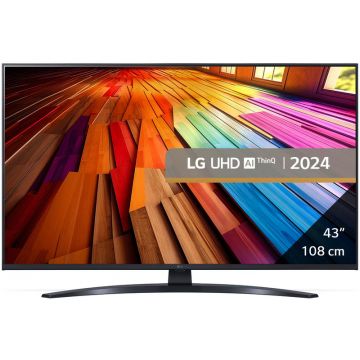Televizor LED LG Smart TV 43UT81003LA Seria UT81 108cm gri inchis 4K UHD HDR