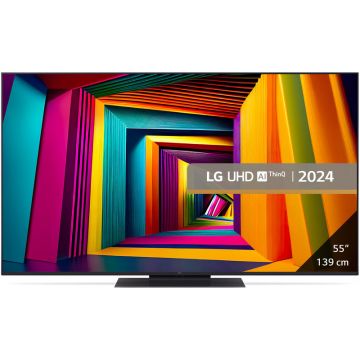 Televizor LED LG Smart TV 55UT91003LA Seria UT91 139cm gri inchis 4K UHD HDR