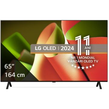 Televizor LED LG Smart TV OLED65B43LA Seria evo B4 164cm negru 4K UHD HDR