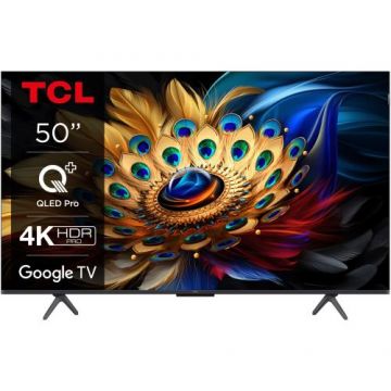 Televizor QLED TCL 127 cm (50inch) 50C655, Ultra HD 4K, Smart TV, WiFi, Google TV, CI+ Televizor QLED TCL 127 cm (50inch) 50C655, Ultra HD 4K, Smart TV, WiFi, Google TV, CI+